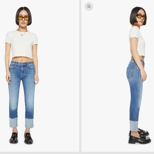 MOTHER Blue Ankle Jeans